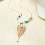 Natural Leaf Necklace Natural Vajra Leaf Necklace, European & American Style